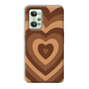 Brown Hearts Phone Customized Printed Back Cover for Realme GT 2