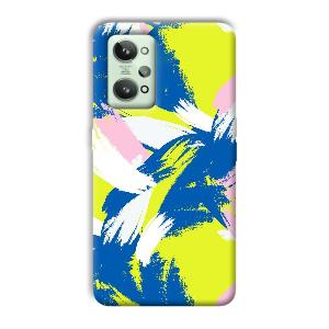 Blue White Pattern Phone Customized Printed Back Cover for Realme GT 2