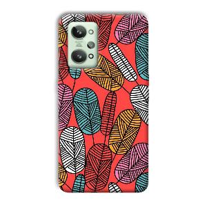 Lines and Leaves Phone Customized Printed Back Cover for Realme GT 2