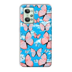 Pink Butterflies Phone Customized Printed Back Cover for Realme GT 2
