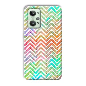 White Zig Zag Pattern Phone Customized Printed Back Cover for Realme GT 2