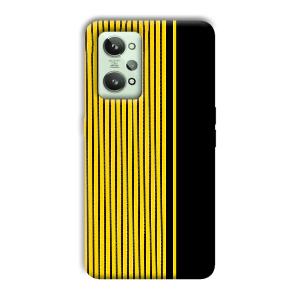 Yellow Black Design Phone Customized Printed Back Cover for Realme GT 2
