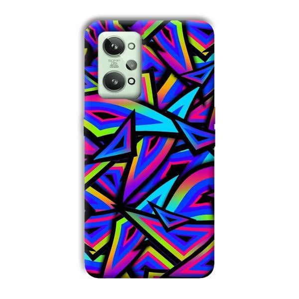 Blue Triangles Phone Customized Printed Back Cover for Realme GT 2