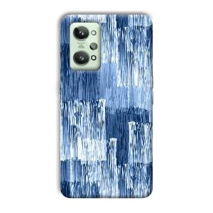 Blue White Lines Phone Customized Printed Back Cover for Realme GT 2