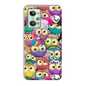 Colorful Owls Phone Customized Printed Back Cover for Realme GT 2