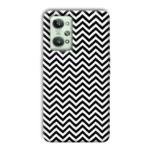 Black White Zig Zag Phone Customized Printed Back Cover for Realme GT 2