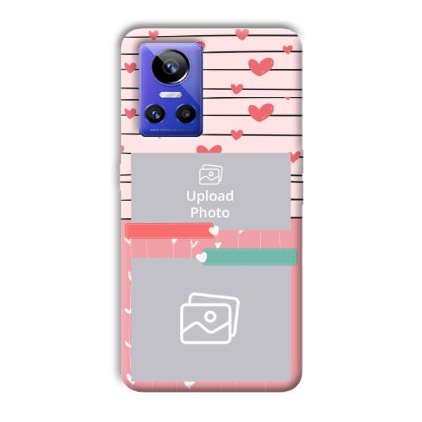 Pink Hearts Customized Printed Back Cover for Realme GT Neo 3