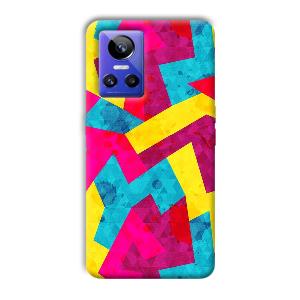 Pink Yellow Pattern Phone Customized Printed Back Cover for Realme GT Neo 3