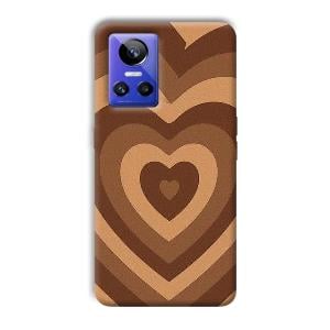 Brown Hearts Phone Customized Printed Back Cover for Realme GT Neo 3