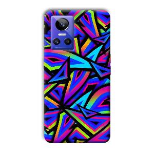 Blue Triangles Phone Customized Printed Back Cover for Realme GT Neo 3