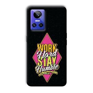 Work Hard Quote Phone Customized Printed Back Cover for Realme GT Neo 3