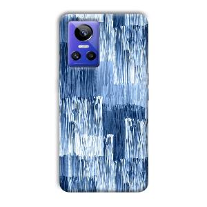 Blue White Lines Phone Customized Printed Back Cover for Realme GT Neo 3