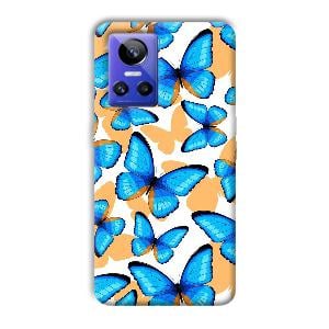 Blue Butterflies Phone Customized Printed Back Cover for Realme GT Neo 3