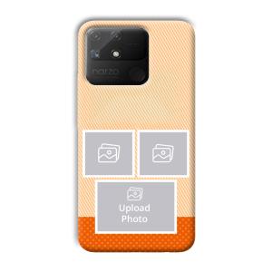 Orange Background Customized Printed Back Cover for Realme Narzo 50A