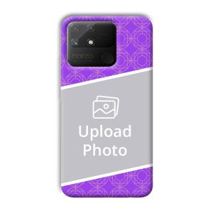 Purple Design Customized Printed Back Cover for Realme Narzo 50A
