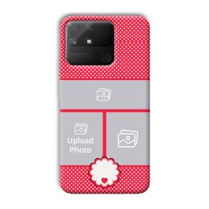 Little Hearts Customized Printed Back Cover for Realme Narzo 50A