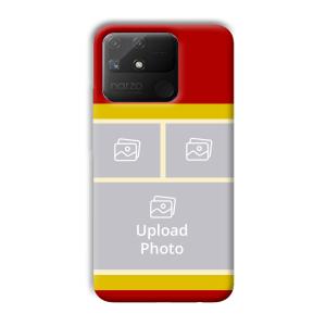 Red Yellow Collage Customized Printed Back Cover for Realme Narzo 50A