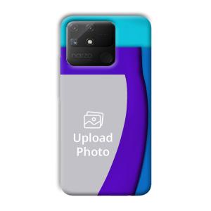 Blue Waves Customized Printed Back Cover for Realme Narzo 50A