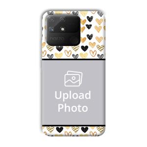 Small Hearts Customized Printed Back Cover for Realme Narzo 50A