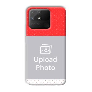 Red White Customized Printed Back Cover for Realme Narzo 50A