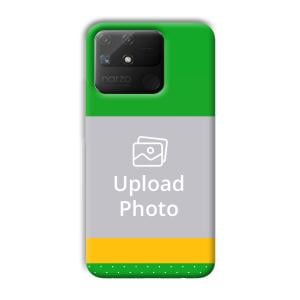 Green Yellow Customized Printed Back Cover for Realme Narzo 50A