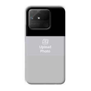Black & Grey Customized Printed Back Cover for Realme Narzo 50A