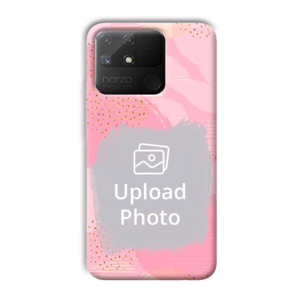 Sparkly Pink Customized Printed Back Cover for Realme Narzo 50A
