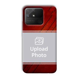 Solid Red Customized Printed Back Cover for Realme Narzo 50A