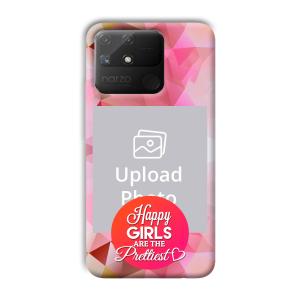 Happy Girls Customized Printed Back Cover for Realme Narzo 50A
