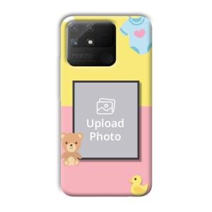 Teddy Bear Baby Design Customized Printed Back Cover for Realme Narzo 50A