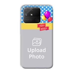 Happy Birthday Customized Printed Back Cover for Realme Narzo 50A
