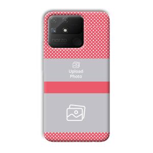 Pink Polka Customized Printed Back Cover for Realme Narzo 50A