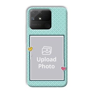 Sky Blue Customized Printed Back Cover for Realme Narzo 50A