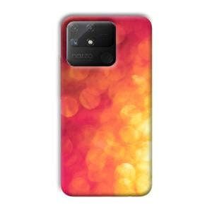 Red Orange Phone Customized Printed Back Cover for Realme Narzo 50A