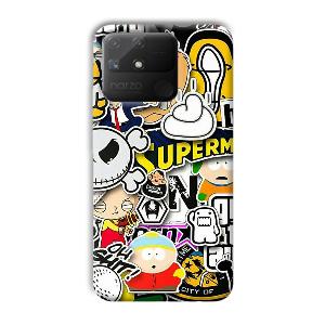 Cartoons Phone Customized Printed Back Cover for Realme Narzo 50A