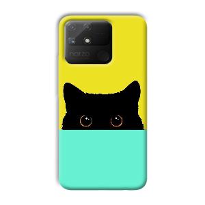 Black Cat Phone Customized Printed Back Cover for Realme Narzo 50A