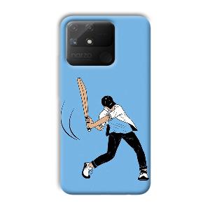 Cricketer Phone Customized Printed Back Cover for Realme Narzo 50A