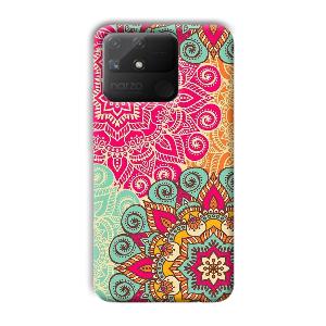 Floral Design Phone Customized Printed Back Cover for Realme Narzo 50A