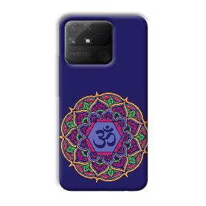 Blue Om Design Phone Customized Printed Back Cover for Realme Narzo 50A