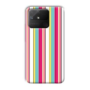 Lines Pattern Phone Customized Printed Back Cover for Realme Narzo 50A