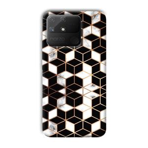 Black Cubes Phone Customized Printed Back Cover for Realme Narzo 50A
