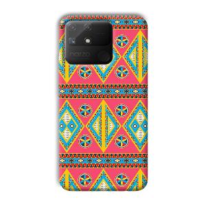Colorful Rhombus Phone Customized Printed Back Cover for Realme Narzo 50A