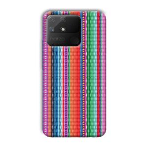 Fabric Pattern Phone Customized Printed Back Cover for Realme Narzo 50A