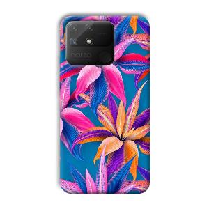 Aqautic Flowers Phone Customized Printed Back Cover for Realme Narzo 50A