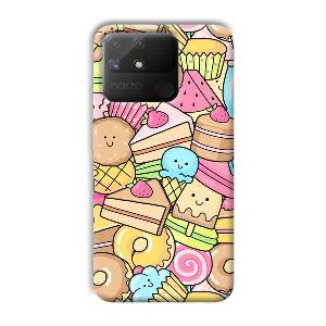 Love Desserts Phone Customized Printed Back Cover for Realme Narzo 50A
