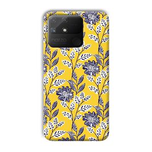 Yellow Fabric Design Phone Customized Printed Back Cover for Realme Narzo 50A