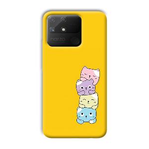 Colorful Kittens Phone Customized Printed Back Cover for Realme Narzo 50A