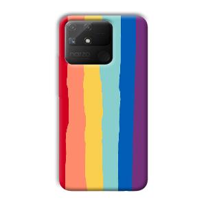 Vertical Paint Phone Customized Printed Back Cover for Realme Narzo 50A