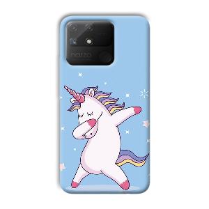Unicorn Dab Phone Customized Printed Back Cover for Realme Narzo 50A