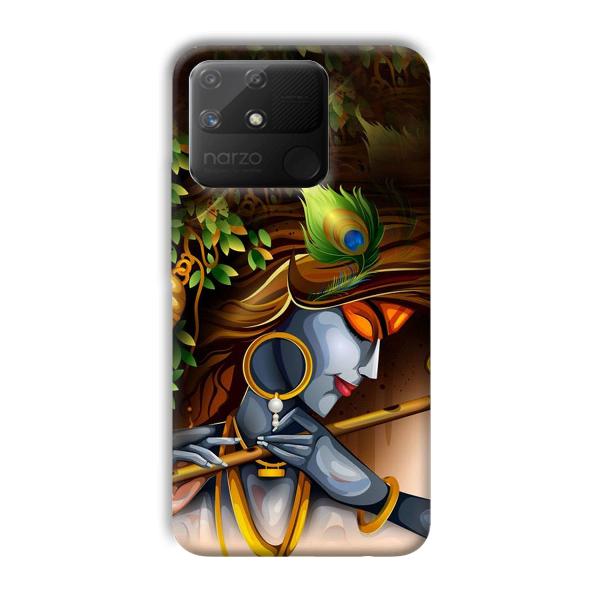 Krishna & Flute Phone Customized Printed Back Cover for Realme Narzo 50A